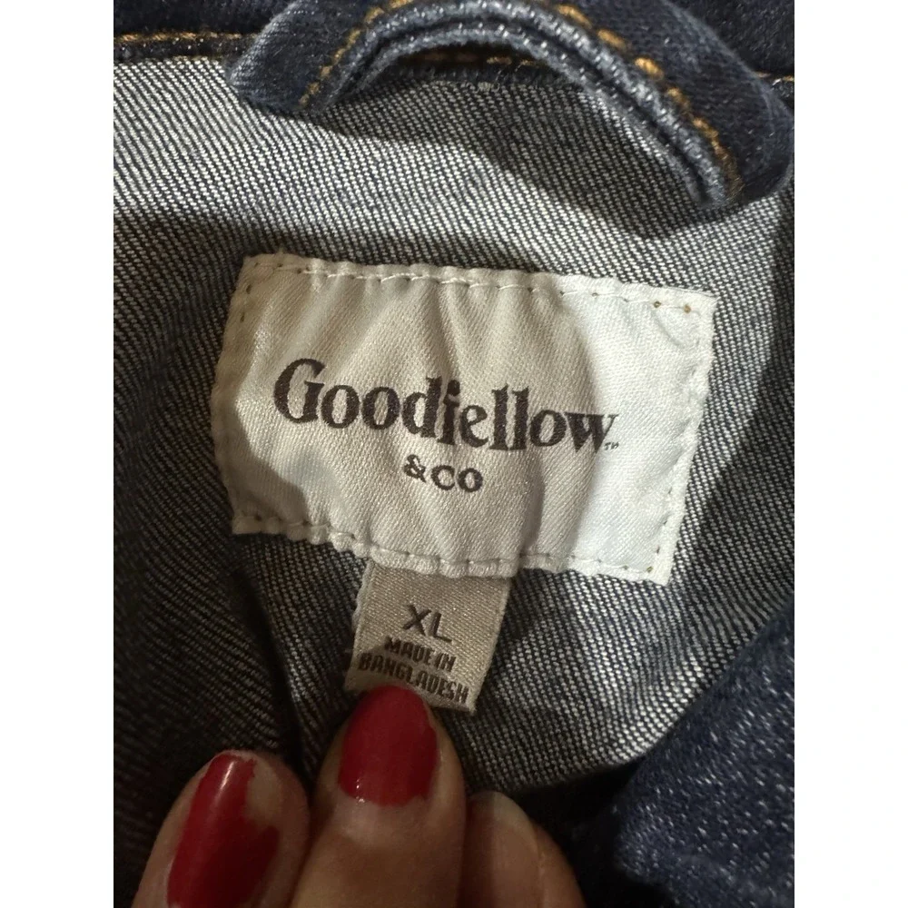 Goodfellow & Co Men's Sz XL Monticello Wash Denim Trucker Jacket Blue Button Up